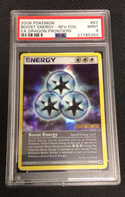 2006 Pokemon EX Dragon Frontiers Boost Energy Reverse Foil PSA 9 - Image 1