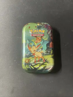 Pokemon Prismatic Evolutions SV8.5 Leafeon Mini Tin Factory Sealed 🌟✨🌙💫 - Image 1