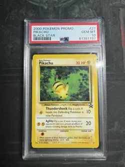 2000 Pokemon Black Star Promo Pikachu #27 PSA 10 - Image 1
