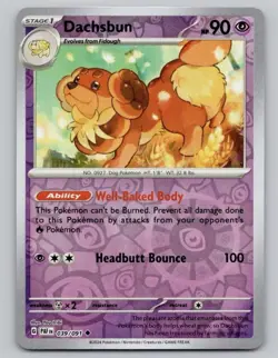 Reverse Holo Dachsbun #099/198 Uncommon SV01: Scarlet & Violet Base Set Pokemon - Image 1