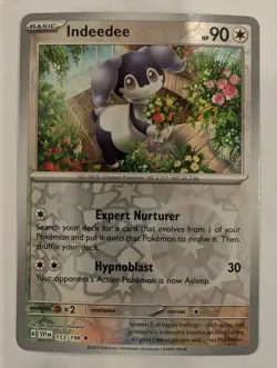 Indeedee 153/198 Scarlet & Violet Base Set Pokemon Reverse Holo Foil Nice! - Image 1