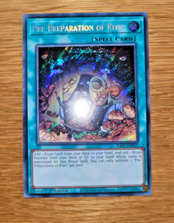 Yugioh Pre Preparation of Rites RA01-EN055 Secret Rare English 1st Edition - Image 1