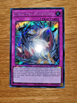 Yugioh Dogmatika Punishment RA01-EN076 Platinum Secret Rare English 1st Edition - Image 1