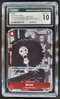 2022 One Piece Premium Collection 25th Anniversary Brook Promos CGC 10 A PT - Image 1