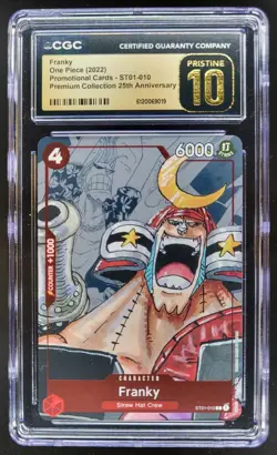 2022 One Piece Premium Card 25th Anniversary Franky Promos CGC 10 PRISTINE A PT - Image 1