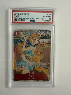 One Piece PSA 10 Nami OP01-016 English Version 1st Anniversary Set - Image 1