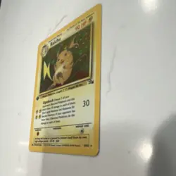 Pokemon TCG Raichu Fossil 1st Edition 14/62 90 HP Holo Rare English Card - Image 2