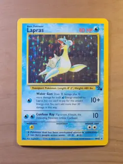 Pokemon Vintage Lapras 10/62 Fossil Holo Rare Unlimited Card - Image 1