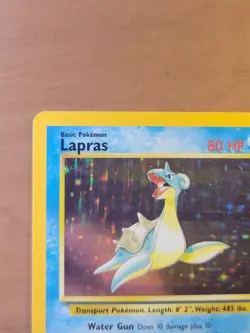 Pokemon Vintage Lapras 10/62 Fossil Holo Rare Unlimited Card - Image 2