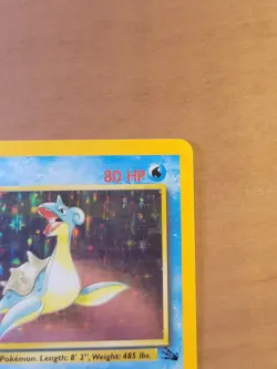 Pokemon Vintage Lapras 10/62 Fossil Holo Rare Unlimited Card - Image 3