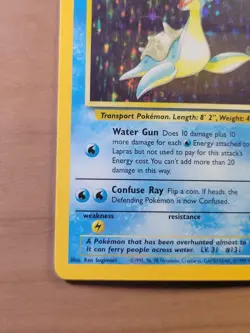 Pokemon Vintage Lapras 10/62 Fossil Holo Rare Unlimited Card - Image 4