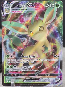 Pokemon Card TCG Leafeon VMAX 008/203 Evolving Skies 2021 Ultra Rare NM - Image 5