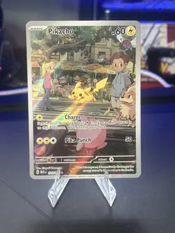 Pokemon Pikachu TCG Full Art Illustration Rare Card 173/165 Scarlet & Violet 151 - Image 1