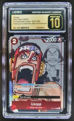 2022 One Piece Premium Card 25th Anniversary Usopp Promos CGC 10 PRISTINE A PT - Image 1