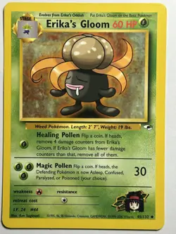 Erika's Gloom (45) Gym Heroes 045/132 MP-LP Pokemon Card - Image 1