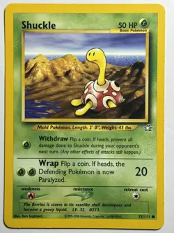 Shuckle Neo Genesis 072/111 MP-LP Pokemon Card - Image 1
