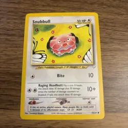 Pokemon TCG Neo Revelation 1st Edition Snubbull 55/64 Regular Card LP - Image 1