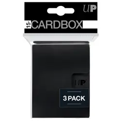 Ultra Pro Black 15+ Deck Box 3-Pack Cube Draft Packs Card Storage ccg tcg case - Image 1