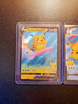 Surfing Pikachu & Flying Pikachu V & Vmax 3 Card Set Pokemon TCG Celebrations NM - Image 2