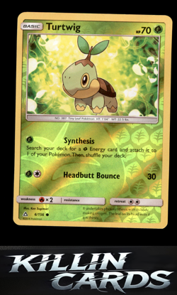 Reverse Holofoil Turtwig (6) 6/156 Pokemon Common SM - Ultra Prism Card NM - Image 1