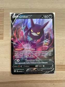 Crobat V 44/72 Shining Fates Pokemon Card Holo Ultra Rare - Image 1