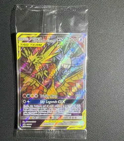 Moltres Zapdos Articuno SM210 GX Tag Team Hidden Fates Promo Card Sealed Wrapper - Image 1