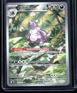 2023 Scarlet & Violet - 151 Nidoking #174 Illustration Rare Holo Pokemon Card - Image 1