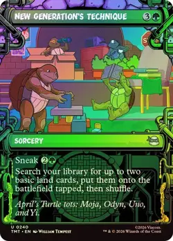 NM Showcase New Generation's Technique, MTG, TMNT, Magic the Gathering, 240 - Image 1
