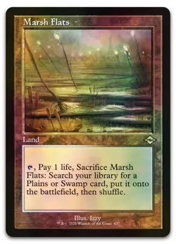 Marsh Flats (Retro Frame) #437 (Foil) (LP) Modern Horizons 2 MH2 Magic MTG - Image 1