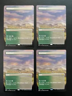 MTG- Brushland x4 - The Brother's War - Borderless - Image 1