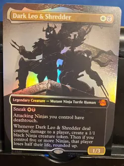 Dark Leo & Shredder (Borderless) Teenage Mutant Ninja Turtles Foil - Image 1