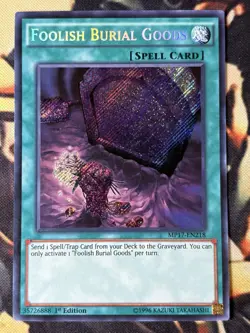 Yugioh: Foolish Burial Goods - MP17-EN218 - Secret Rare - 1st Edition - LP - Image 1
