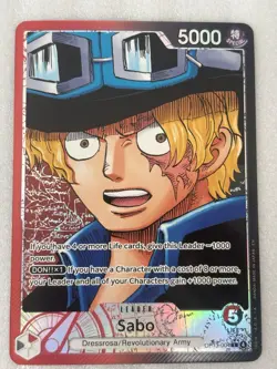 Sabo (004) (Alternate Art) OP13-004 Carrying On His Will One Piece Foil NM - Image 1