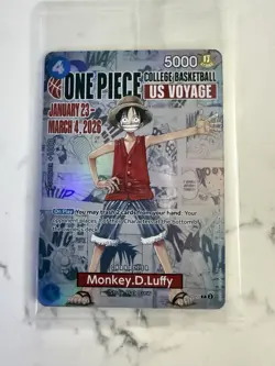 Bandai One Piece Monkey.D.Luffy US Voyage P-055 Promo 5000 Power Card *SEALED* - Image 1