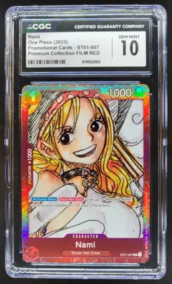 2023 One Piece Premium Card Collection FILM RED Nami #ST01-007 CGC 10 A PT - Image 1