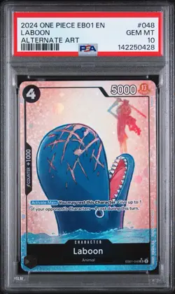 PSA 10 2024 One Piece Laboon EB01 Alternate Art #048 SR English - Image 1