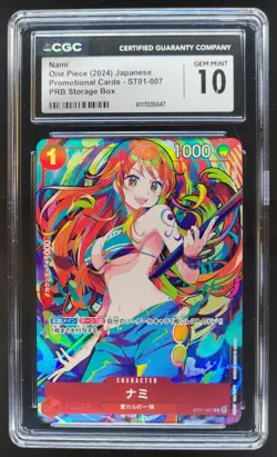 2024 ONE PIECE JAPANESE NAMI PROMO STORAGE BOX ST01-007 CGC 10 A PT - Image 1