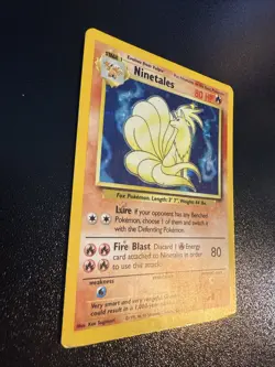 Ninetales Holo Unlimited Rare Pokemon TCG Card 12/102 Base Set MP/HP - Image 2