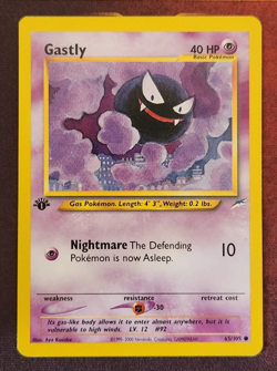 Pokemon Card - Gastly Neo Destiny 65/105 Common 1st Edition - Image 1
