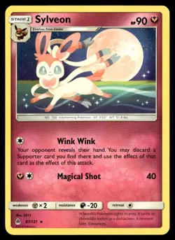 Sylveon 87/131 Pokemon Card Forbidden Light Rare 90 HP Lightly Played WF - Image 1
