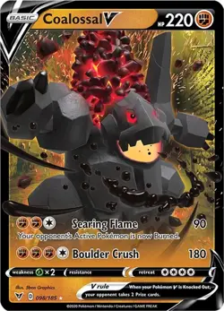 Coalossal V 098/185 - SWSH: Vivid Voltage Ultra Rare - Pokemon TCG Card NM - Image 1