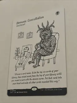MtG DEMONIC CONSULTATION Secret Lair Encyclopedia Single Card Magic NM 0004 RARE - Image 2
