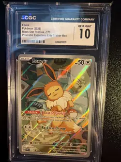 Eevee 173 Sv: Scarlet & Violet Prismatic ETB Promo Cards Holo Cgc 10 - Image 1