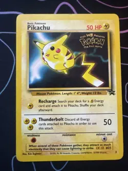 Pikachu the First Movie Promo Card Gold-Stamped Kids WB - Image 1