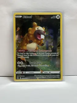 Pokemon TCG Bidoof Holo Ultra Rare Card Crown Zenith: Galarian Gallery GG29/GG70 - Image 1