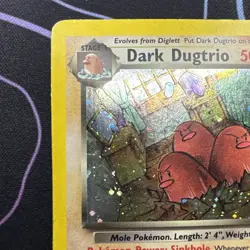 Pokemon Dark Dugtrio TCG Holo Card 6/82 Rare Team Rocket MP Condition - Image 3