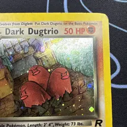Pokemon Dark Dugtrio TCG Holo Card 6/82 Rare Team Rocket MP Condition - Image 5