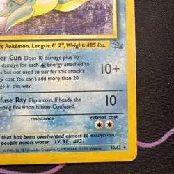 Pokemon TCG Lapras Fossil Holo Unlimited Rare Card 10/62 HP Condition - Image 4