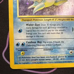 Pokemon TCG Lapras Fossil Holo Unlimited Rare Card 10/62 HP Condition - Image 5