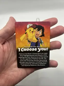 2017 Pikachu & Ash Pokemon the Movie I Choose You Promo Insert Card - Image 5